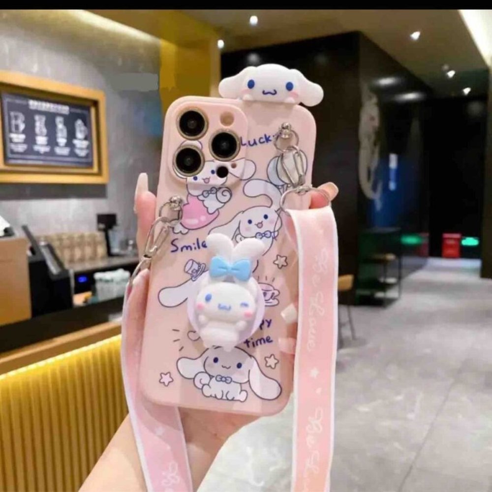Sanrio Cinnamoroll With landyard Holder Phone case for iphone 13